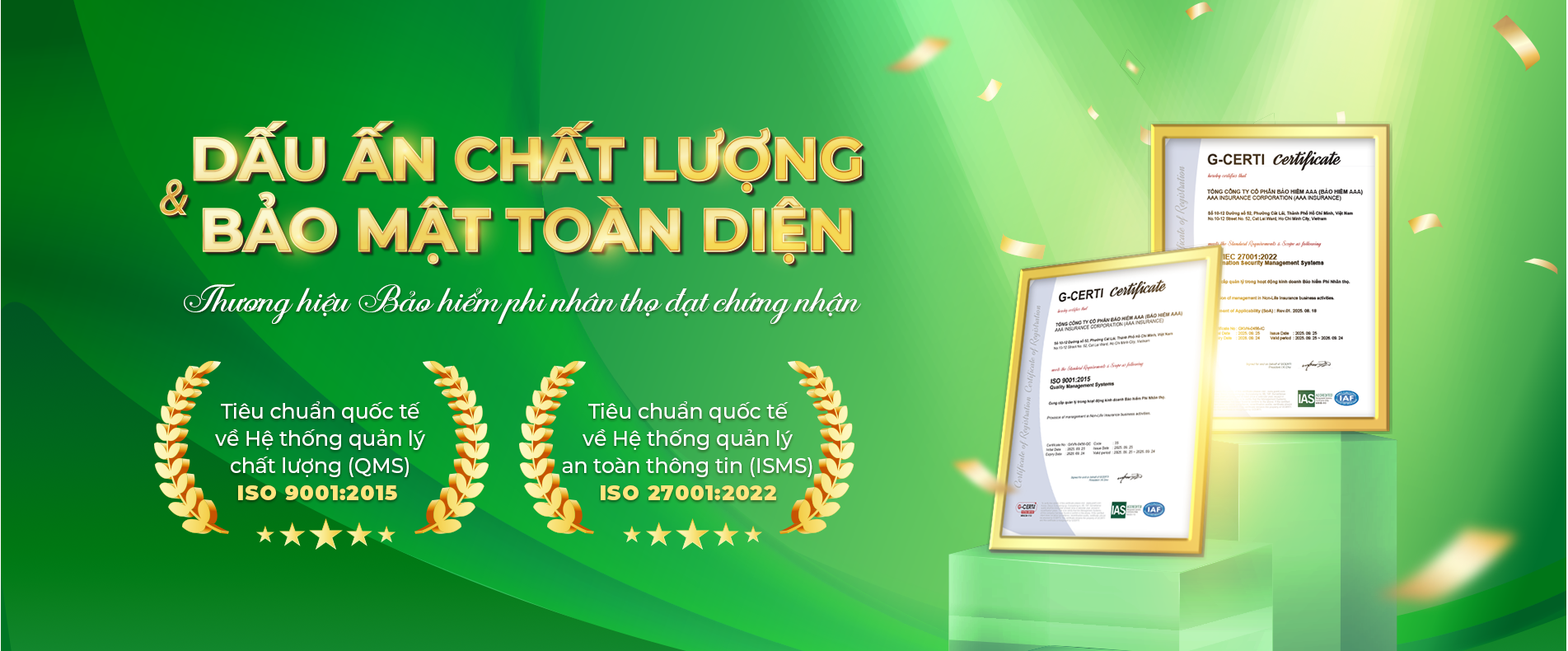 ISO 9001:2015 và ISO 27001:2022